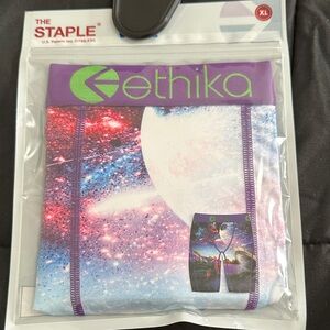 Ethika Cosmic Print Boxer Briefs with Purple and Green